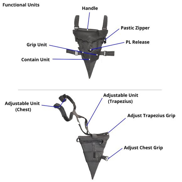 Adjustable Chestbag with Velcro Fastener - Picture 6 of 7